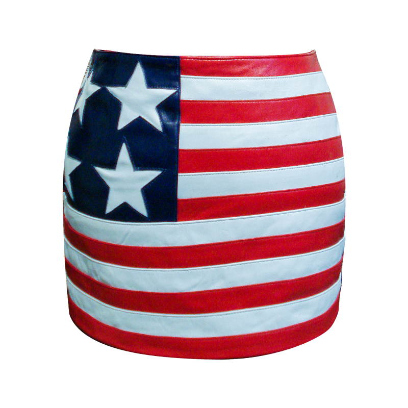 Leather Skirt American Flag SSSW-AF