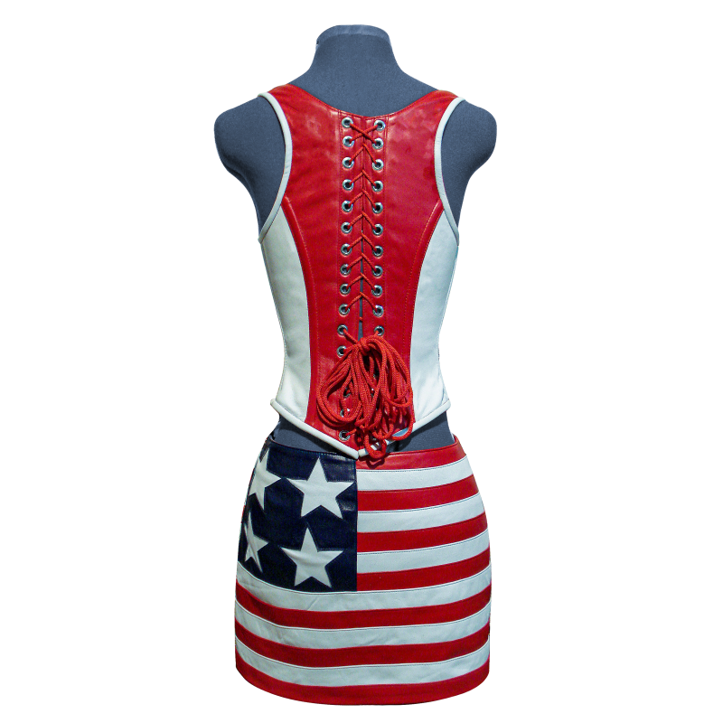 Leather Skirt American Flag SSSW-AF