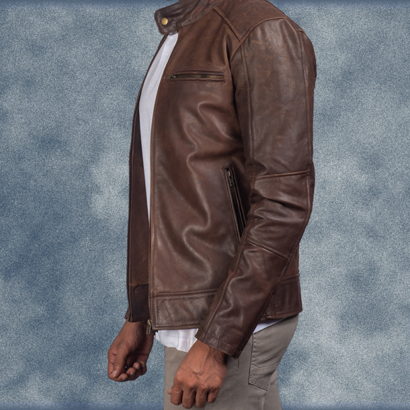 MLJ-110 – Men Leather Biker Jacket