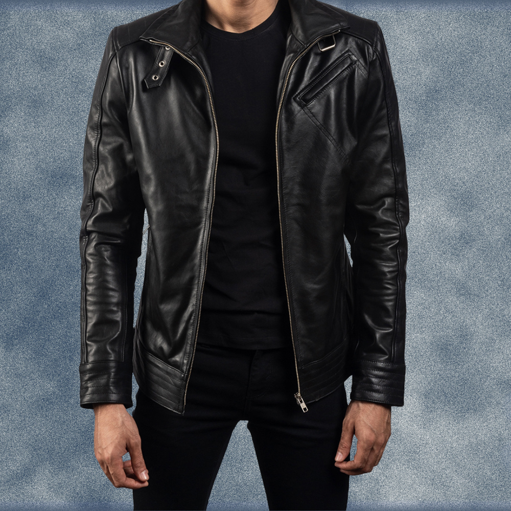 MLJ-116 – Men Stylish Biker Leather Jacket