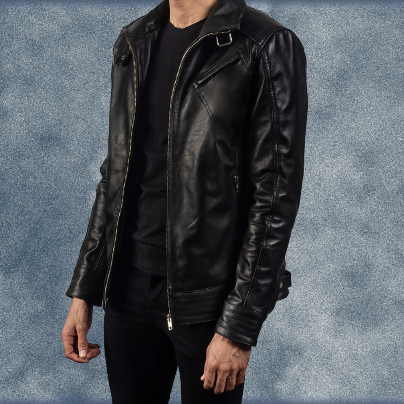 MLJ-116 – Men Stylish Biker Leather Jacket