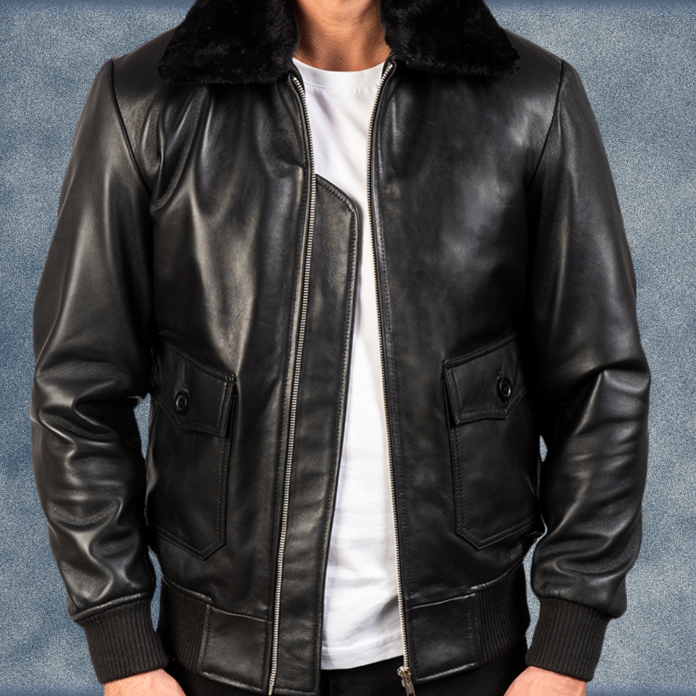 MLJ-117 – Stylish Bomber Leather Jacket