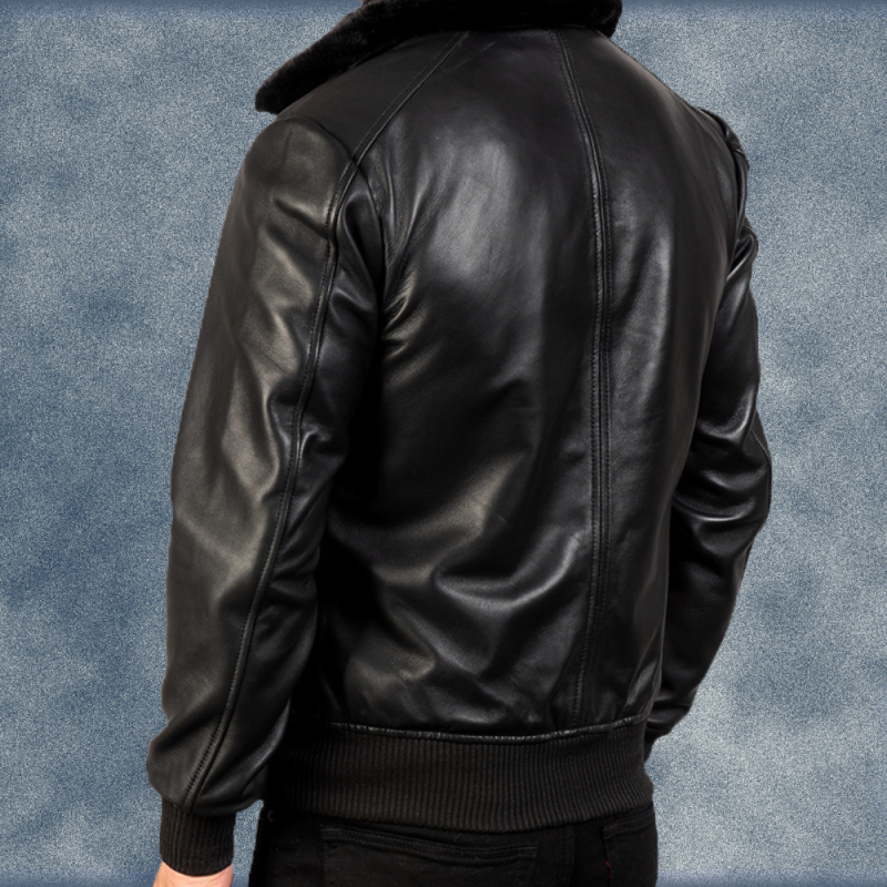 MLJ-117 – Stylish Bomber Leather Jacket