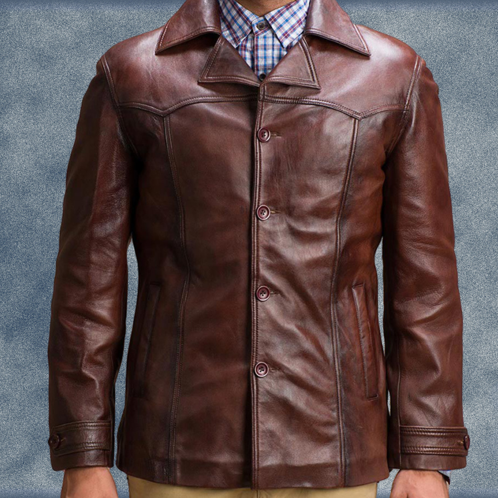 MLJ-124 – Notch Collar Leather Jakcet