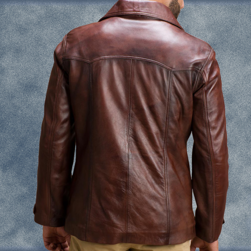 MLJ-124 – Notch Collar Leather Jakcet