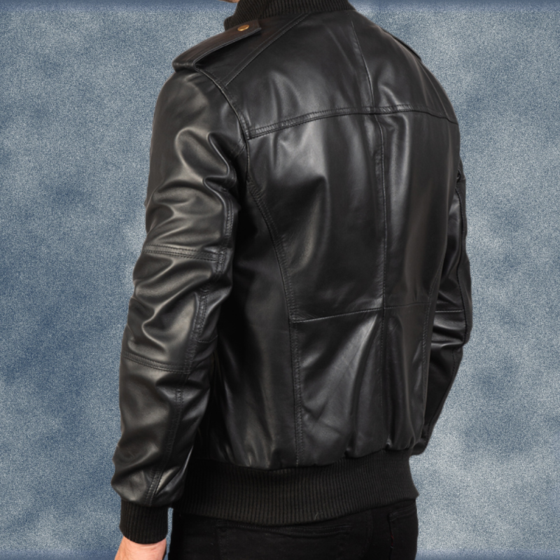 MLJ-126 – Leather Bomber Jacket