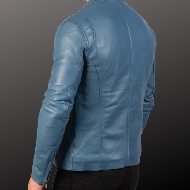 MLJ-127 – Men Leather Biker Jacket