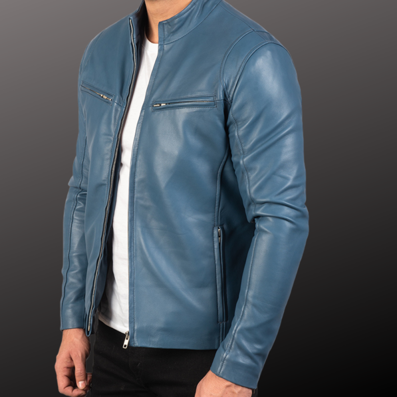 MLJ-127 – Men Leather Biker Jacket