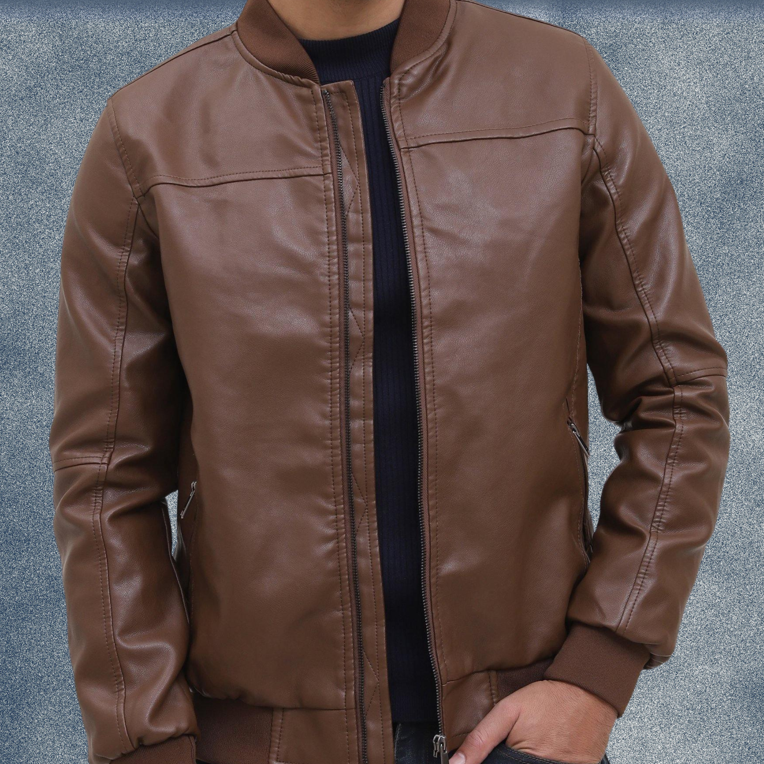 MLJ-129 – Men Full Sleeve Leather Jacket