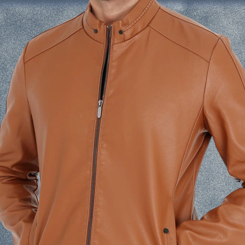 MLJ-139 – Men Leather Jacket With Side Pockets