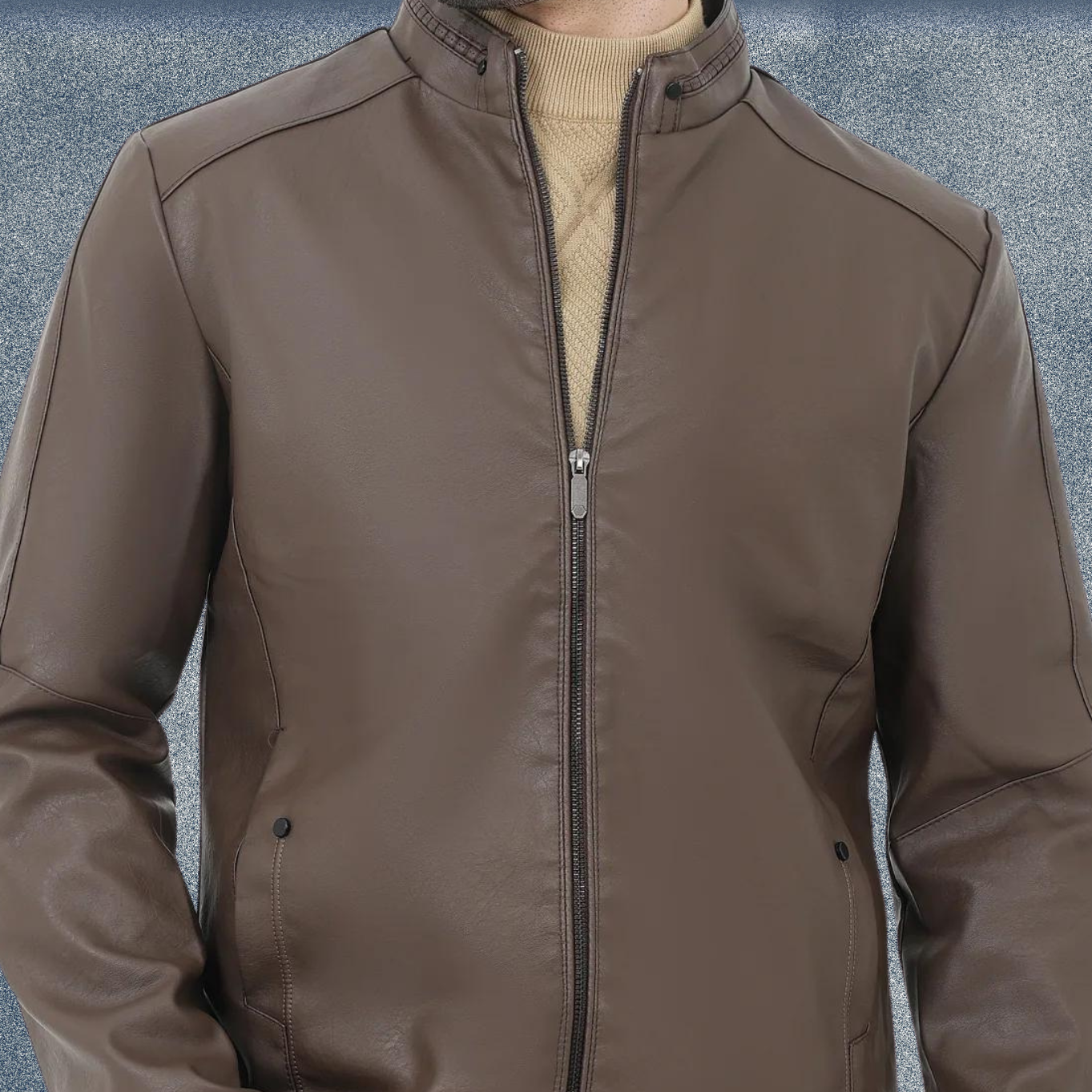 MLJ-140 – Men Genuine Leather Jacket