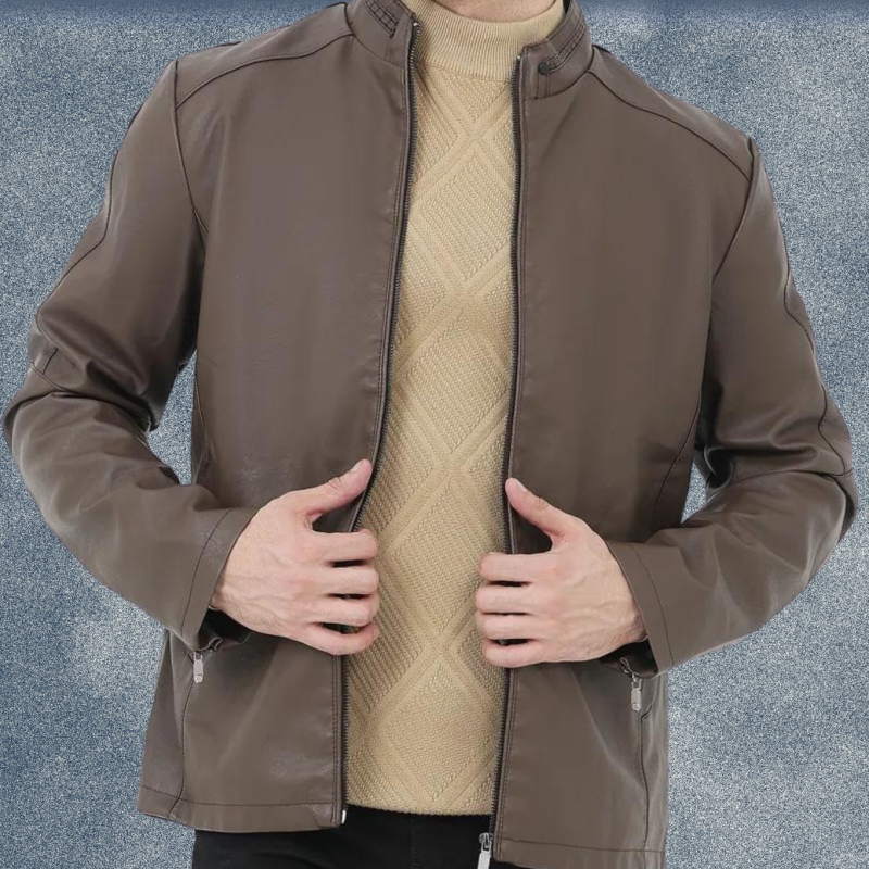 MLJ-140 – Men Genuine Leather Jacket